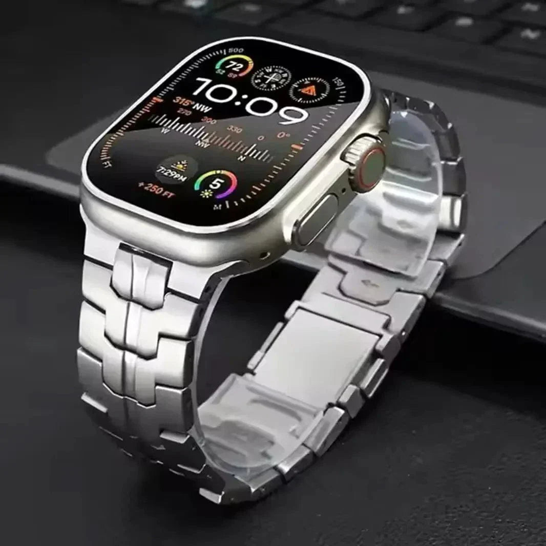 Satin Brushed Metal Link for Samsung Watch Ultra 47mm Straps & Bands Satin Brushed Metal Link for Samsung Watch Ultra 47mm Straps & Bands